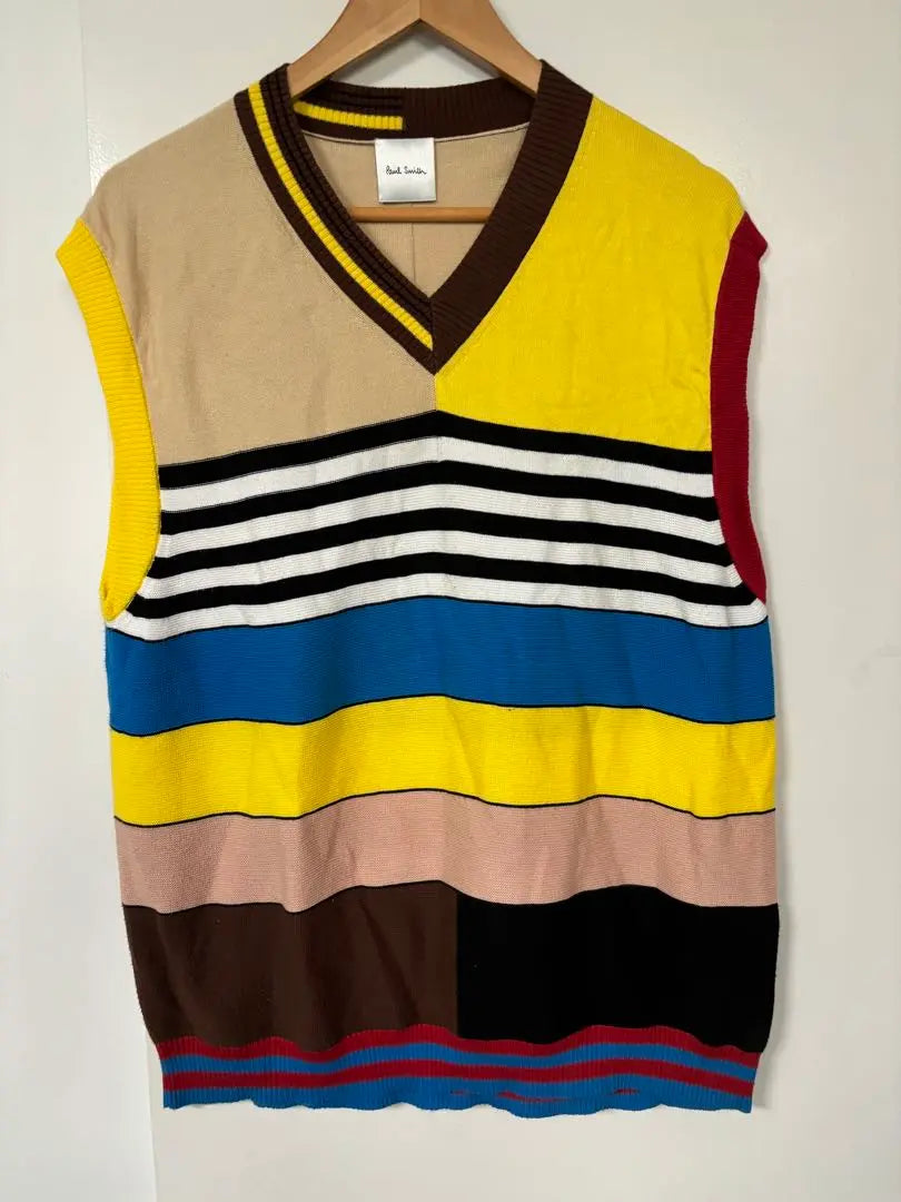 PAUL SMITH Multi-border knit vest