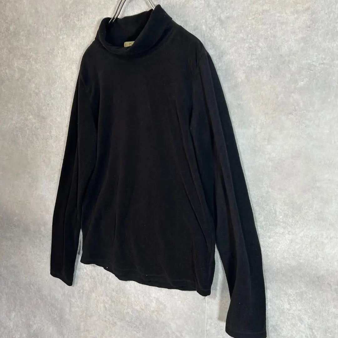 clothing turtleneck fleece long sleeve black casual L loungewear