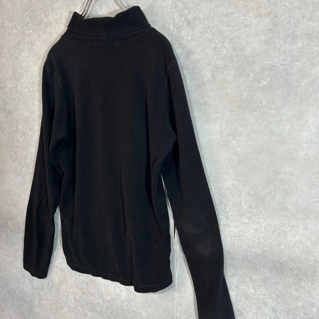 clothing turtleneck fleece long sleeve black casual L loungewear