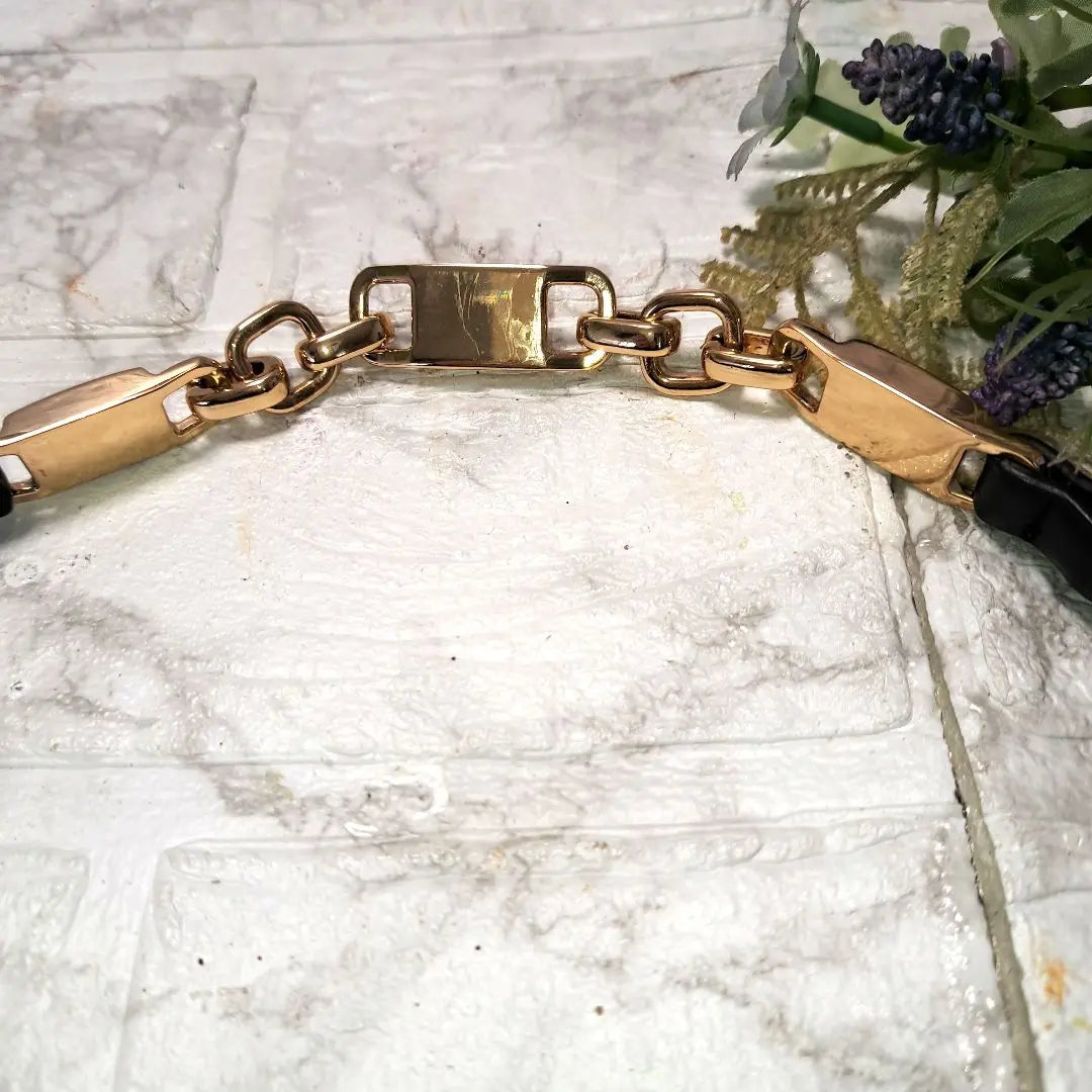 ✨ Beautiful condition✨ Wonderful✨ ZARA Chain Belt Black Leather Thin Belt 1cm