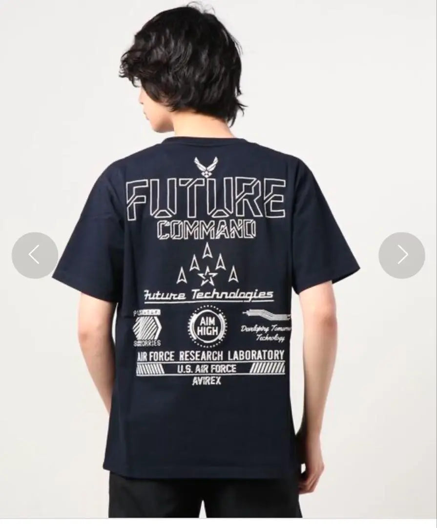 AVIREX embroidery T -shirt Future command cut -and -sew L 6113282 | AVIREX 刺繍Tシャツ フーチャーコマンド カットソー L 6113282