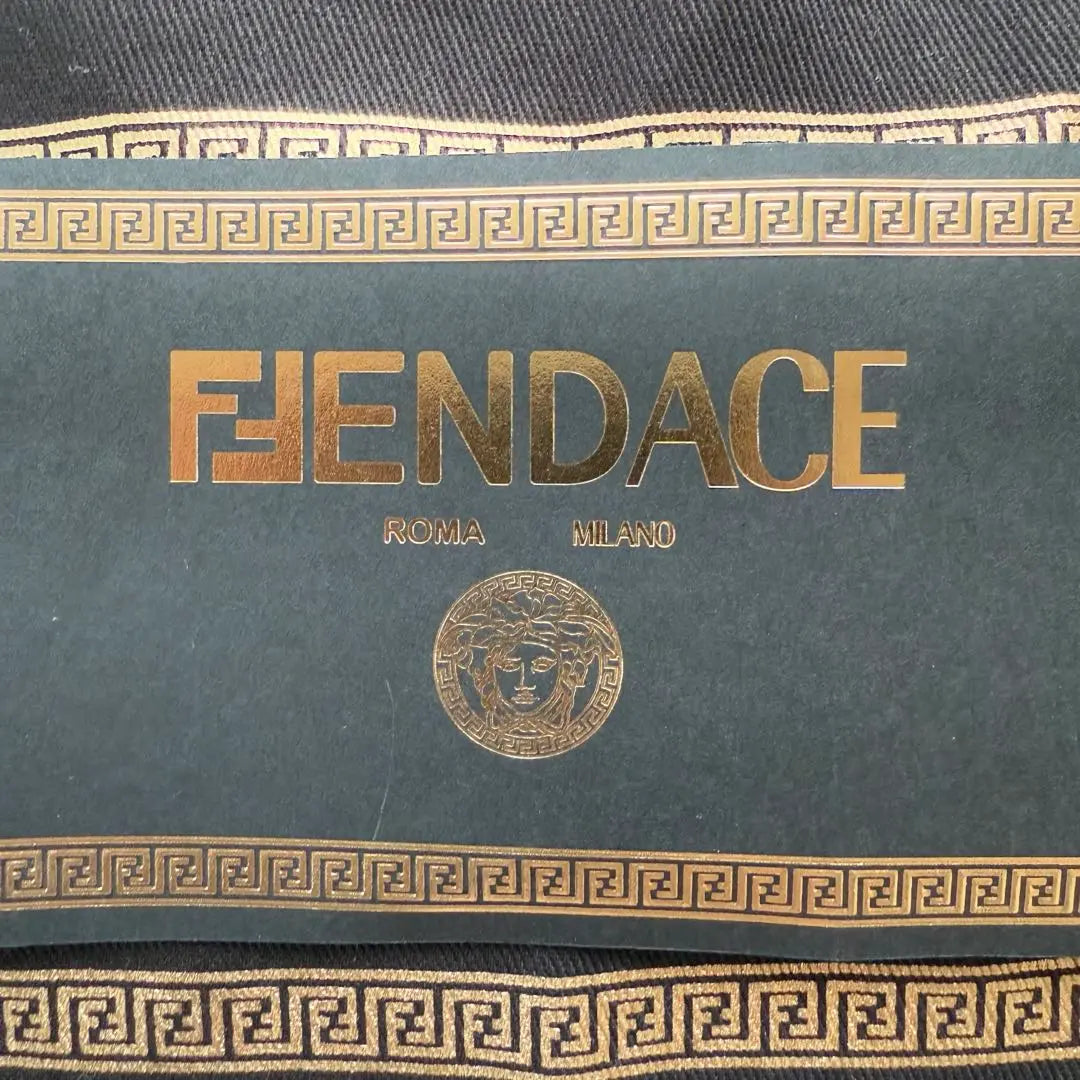 Unused ✨Fendi x Versace Collaboration Fender Che Belt Gold Cowhide