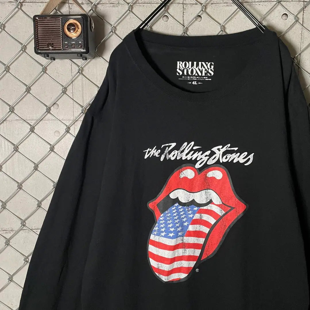 ROLLING STONES Camiseta larga Rolling Stones con logo grande XL