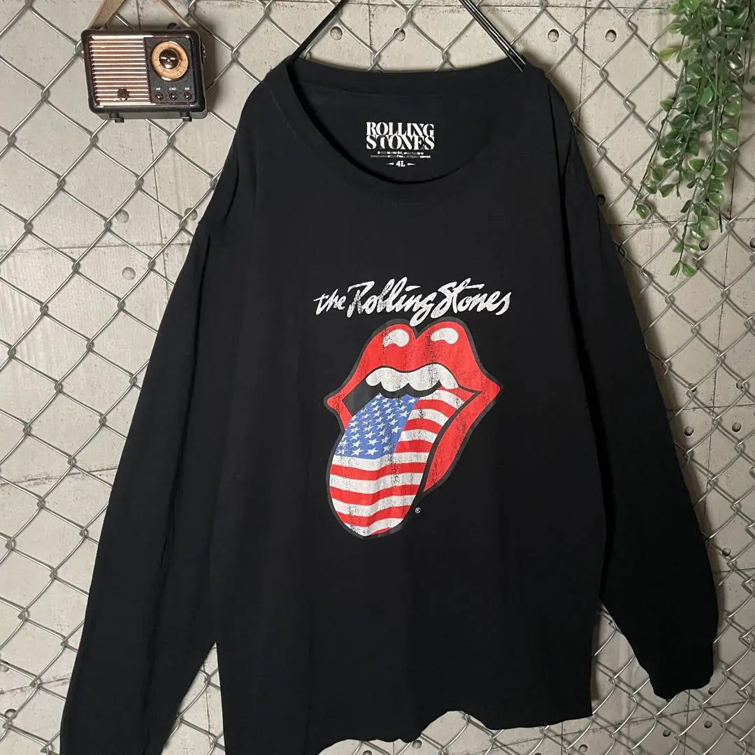 ROLLING STONES Camiseta larga Rolling Stones con logo grande XL