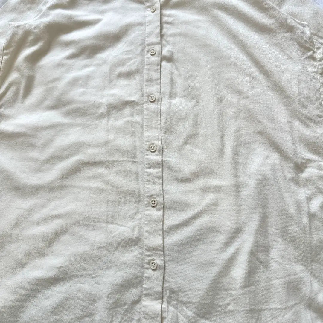 [Undy] Ivory 100% cotton long sleeve shirt L size