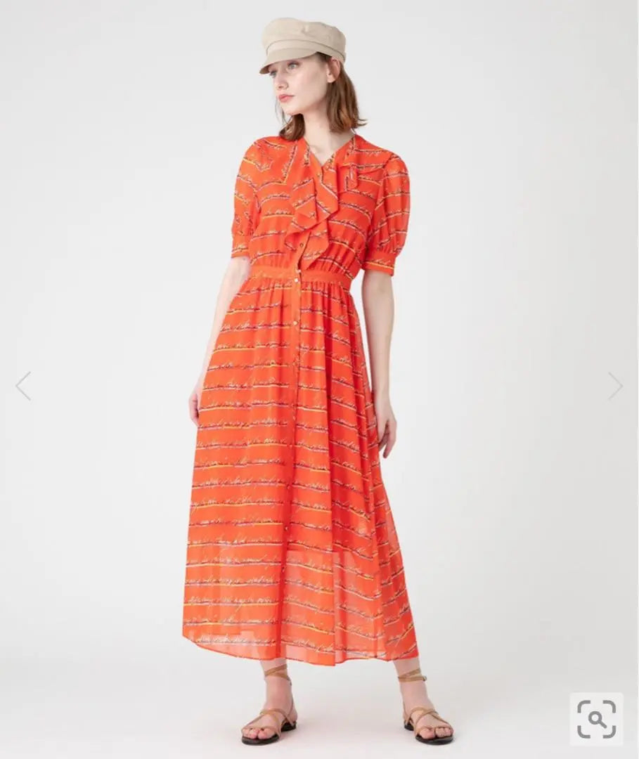 [LOULOU WILLOUGHBY] RATTI lettered border dress