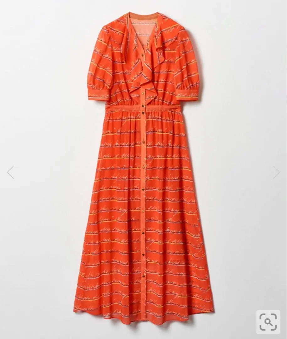 [LOULOU WILLOUGHBY] RATTI lettered border dress