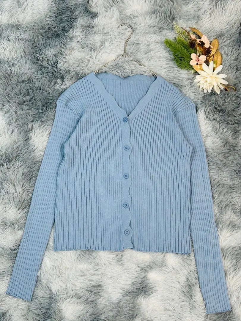 Dazy (LL) Ribbed V-neck Cardigan Naminami Korean