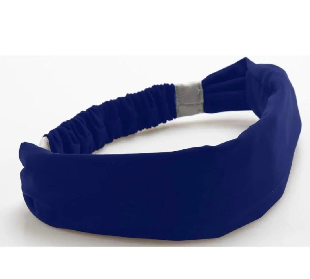 Headband Sweat-resistant Unisex Blue 2-piece Yoga Dance Pilates Hairband