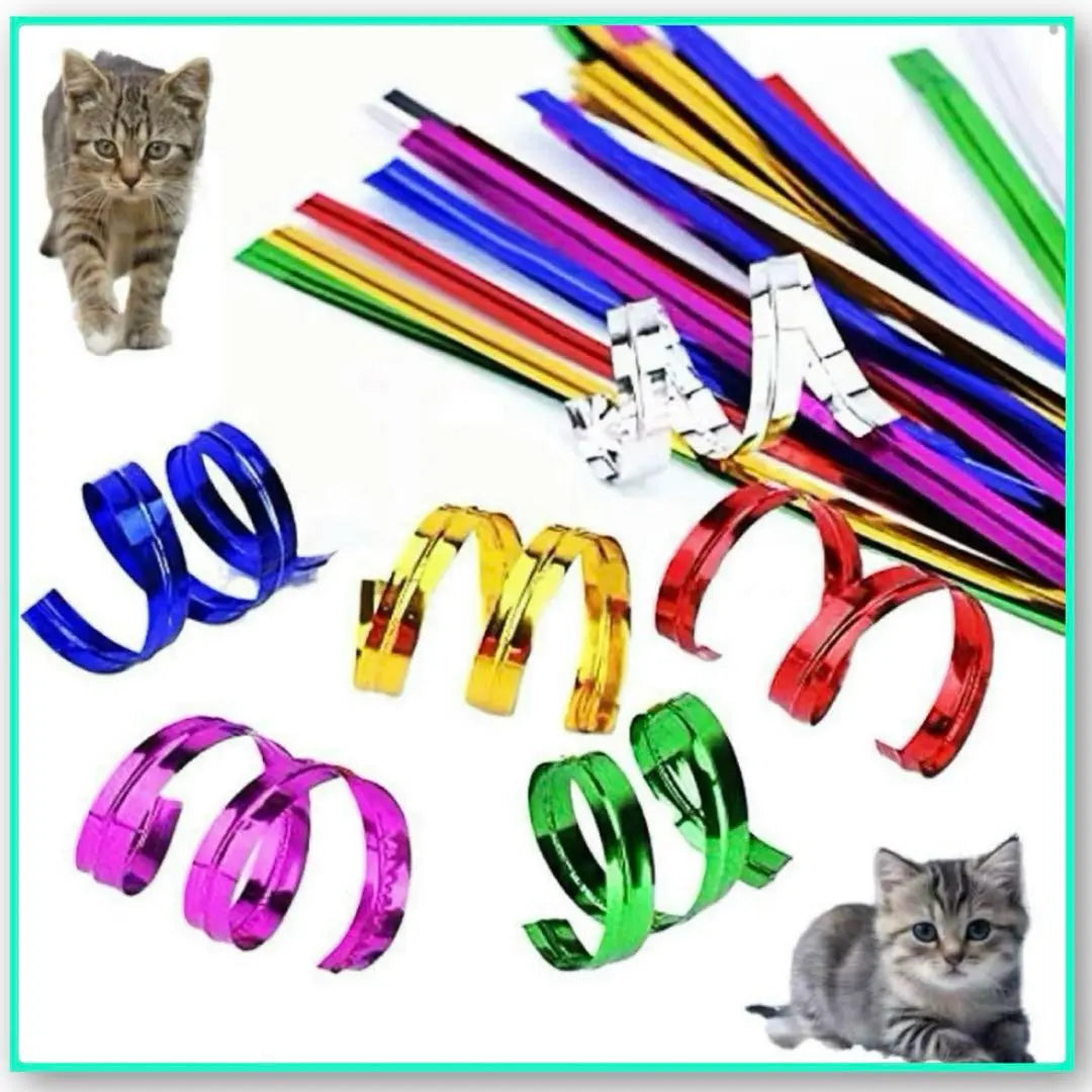 Juguetes para gatos para reducir el estrés del gato 7 colores 10 piezas, oro 20 piezas, total 80 piezas | 猫 ネコ ストレス軽減 猫 おもちゃ 7色10本 ゴールド20本 計80本