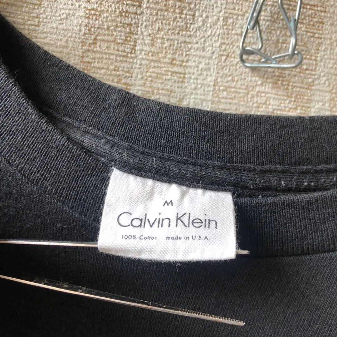 Camiseta CK Calvin Klein de algodón de los años 90 de EE. UU. Negro | Años 90 Estados Unidos製 オールコットン CK カルバンクライン Tシャツ 黒