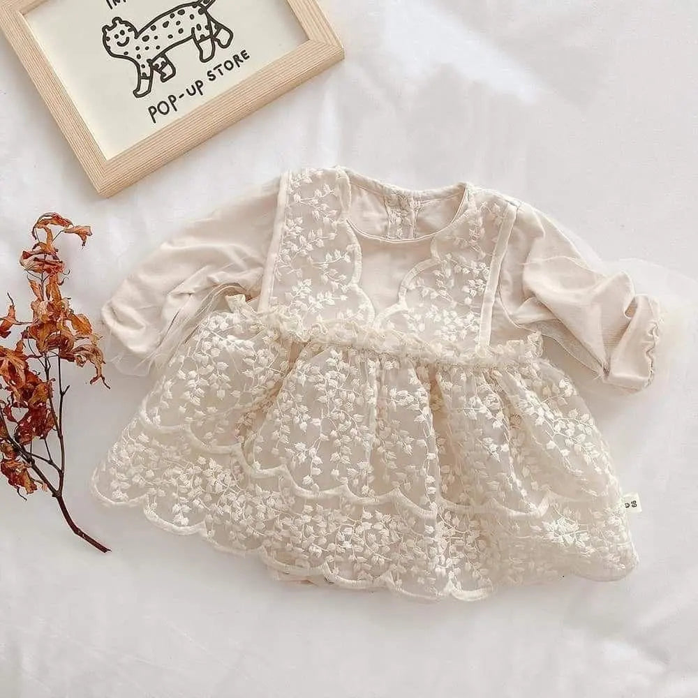 New Girls Baby Dress Ronpa Beige Tulle Ceremony 70 F