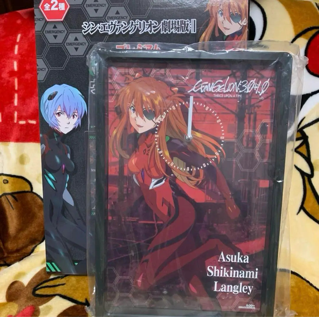 Shin Evangelion Movie Premium Big Square Wall Clock Asuka