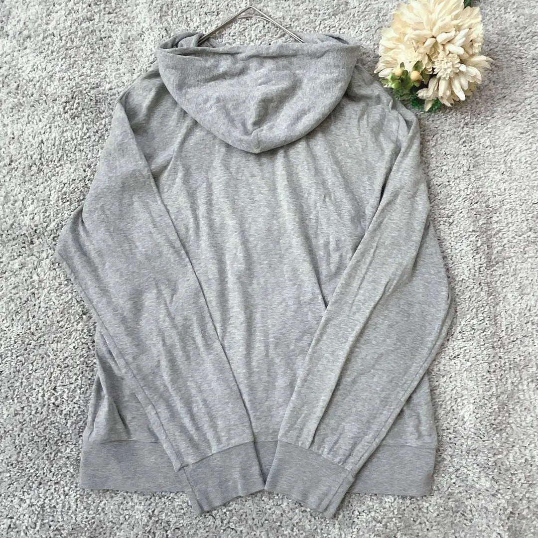 Uniqlo Zip-up Hoodie XL Stretch Thin Cotton Gray