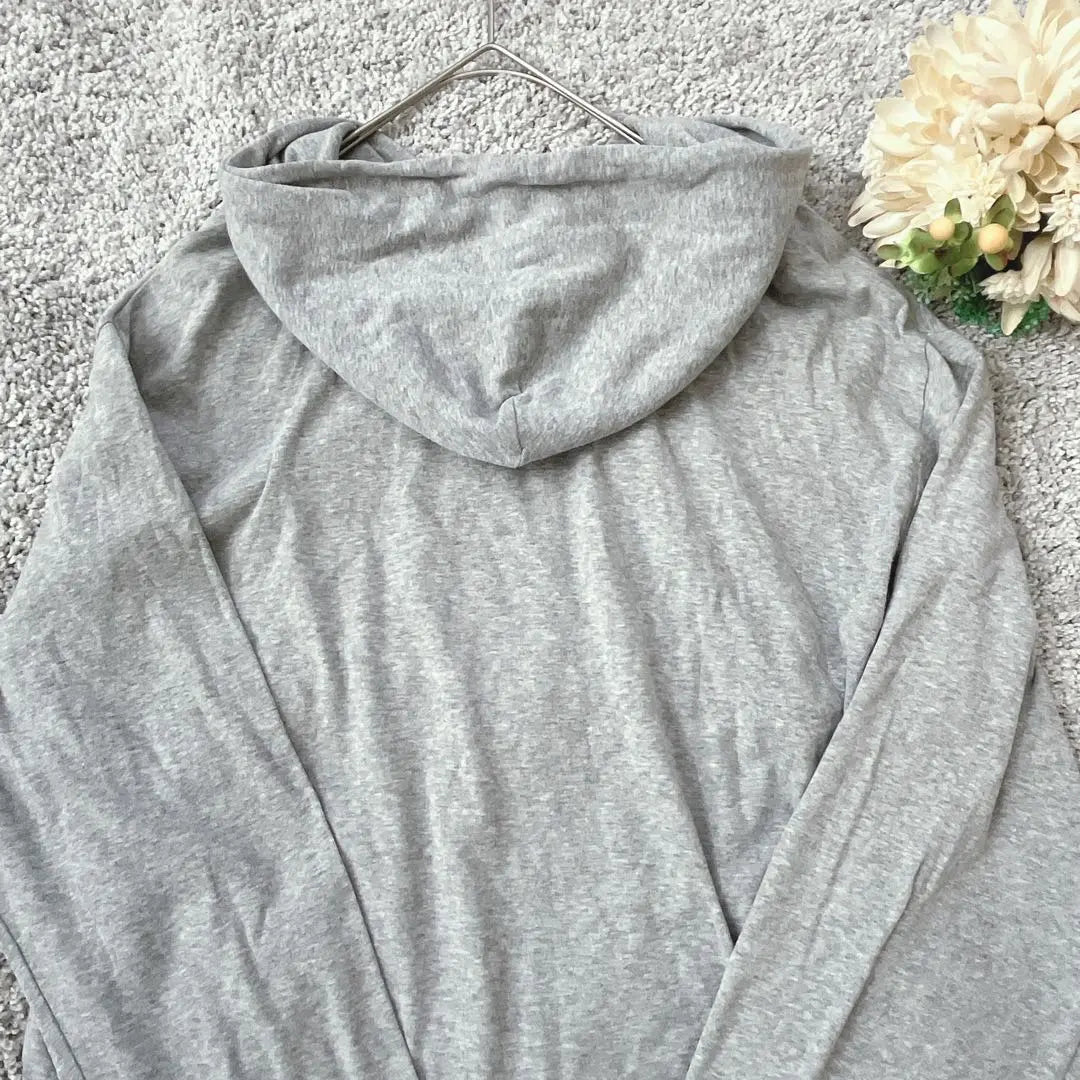 Uniqlo Zip-up Hoodie XL Stretch Thin Cotton Gray