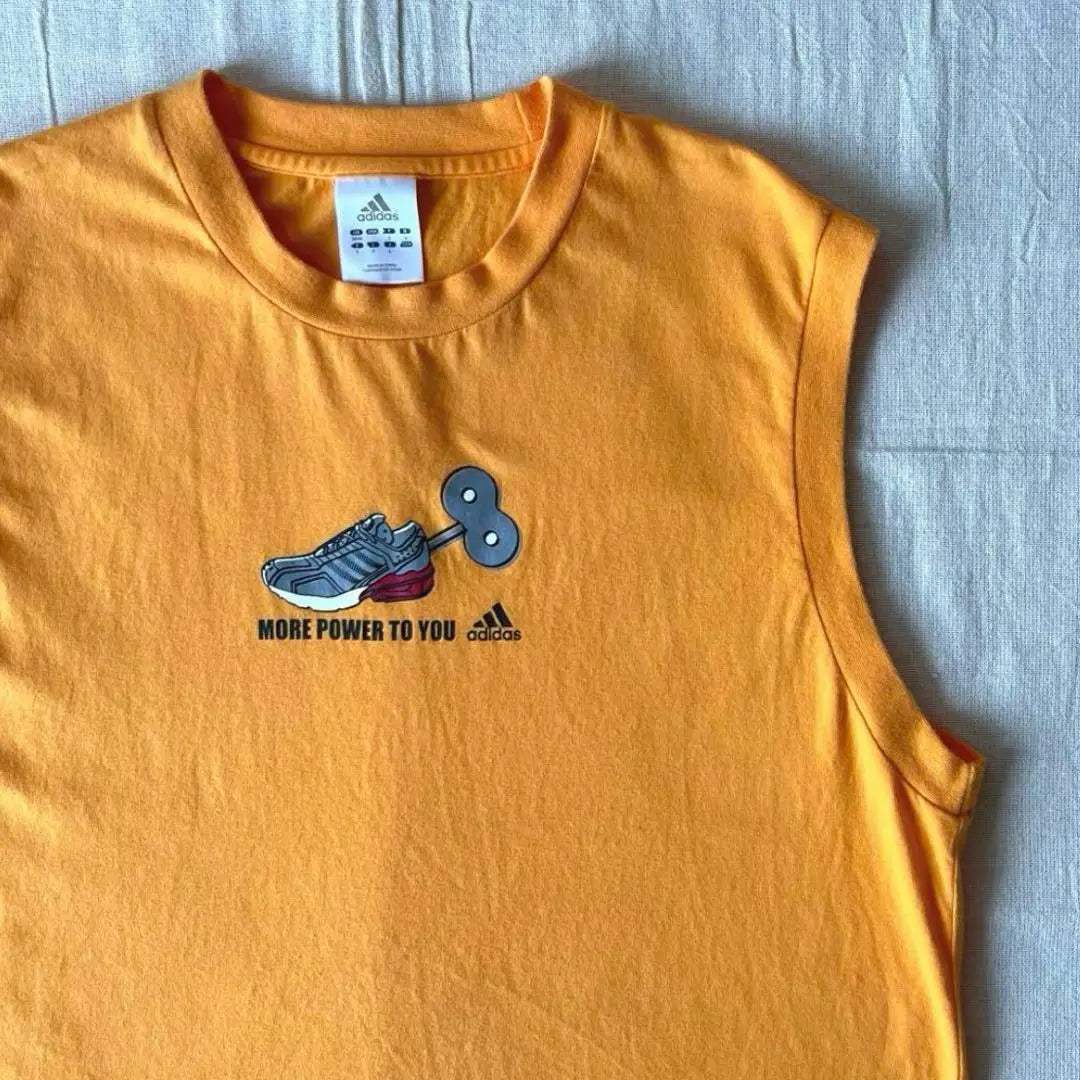 00s old adidas screw-wrapped sneakers logo print tank top L