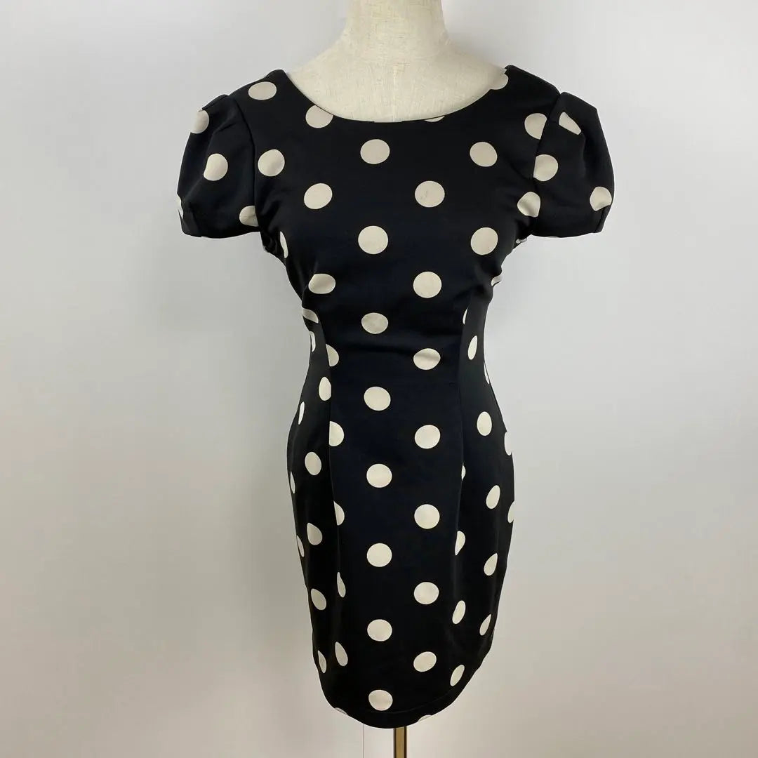 SNIDEL One Piece Puff Sleeve All-over Pattern Dot Pattern Retro