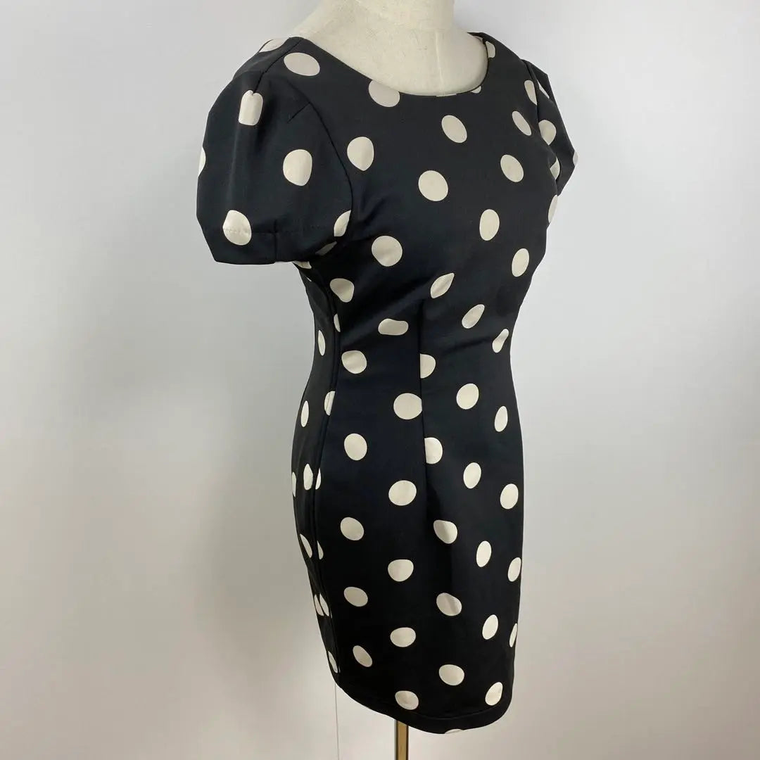 SNIDEL One Piece Puff Sleeve All-over Pattern Dot Pattern Retro