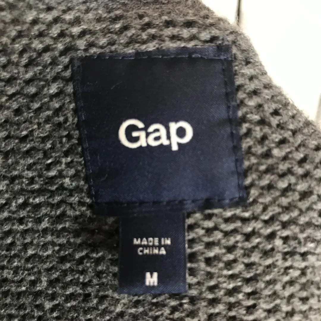 GAP cotton knit sweater front opening best three -dimensional knitting 3D vintage