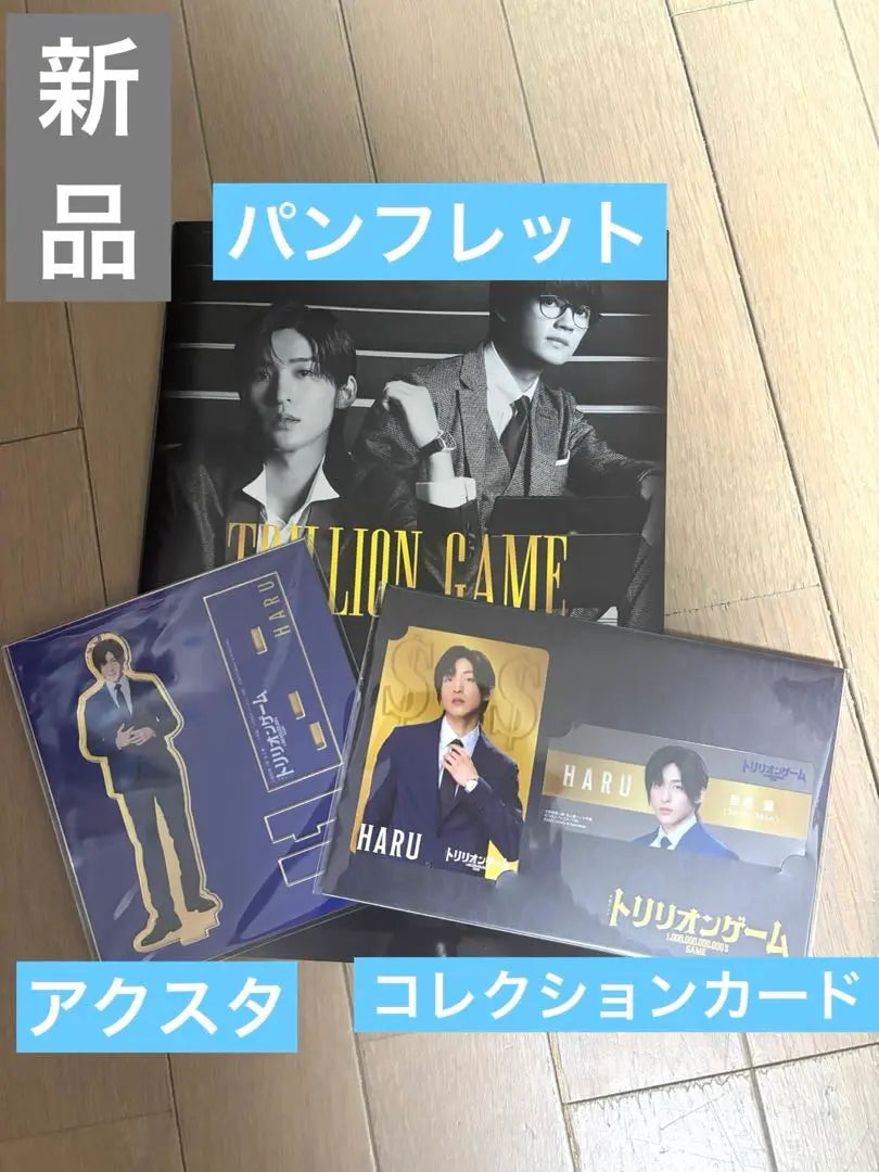 Trillion Game brochure, acsta and collection card set of 3 Meguro Ren