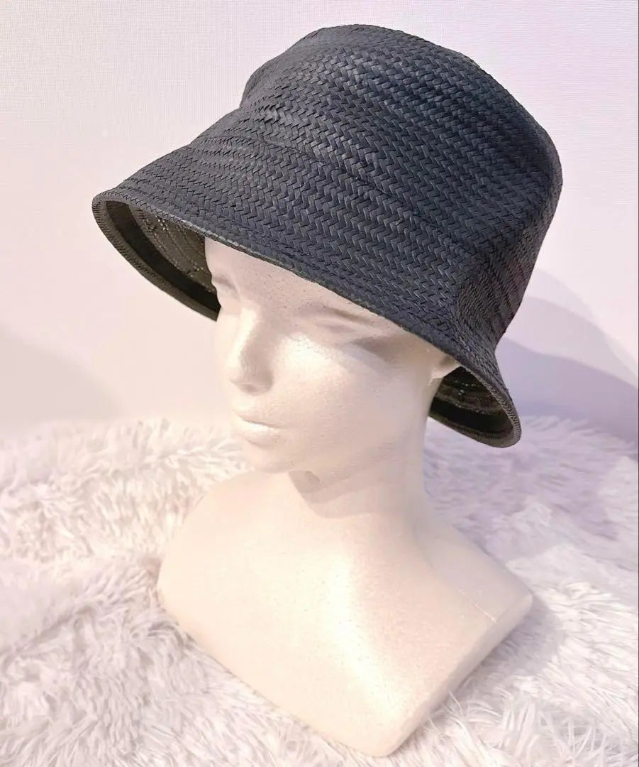 Beautiful condition ✨Shulaloo Paper Blade Hat UV Protection Black Straw Hat