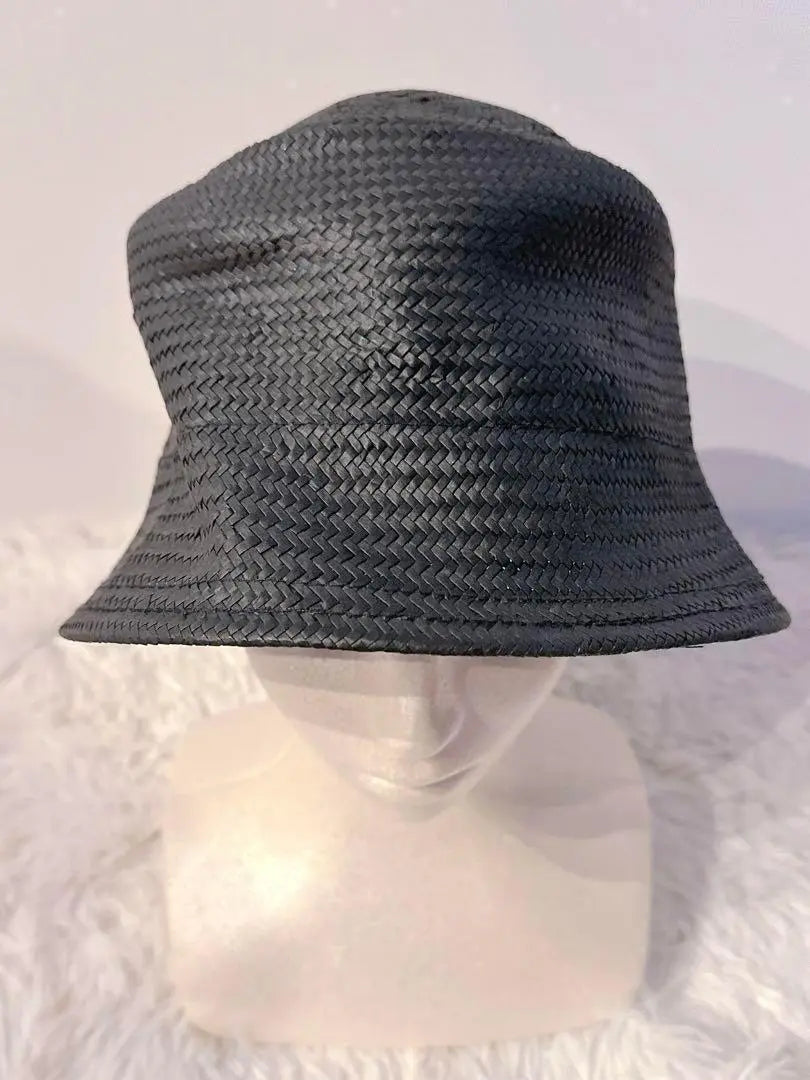 Beautiful condition ✨Shulaloo Paper Blade Hat UV Protection Black Straw Hat