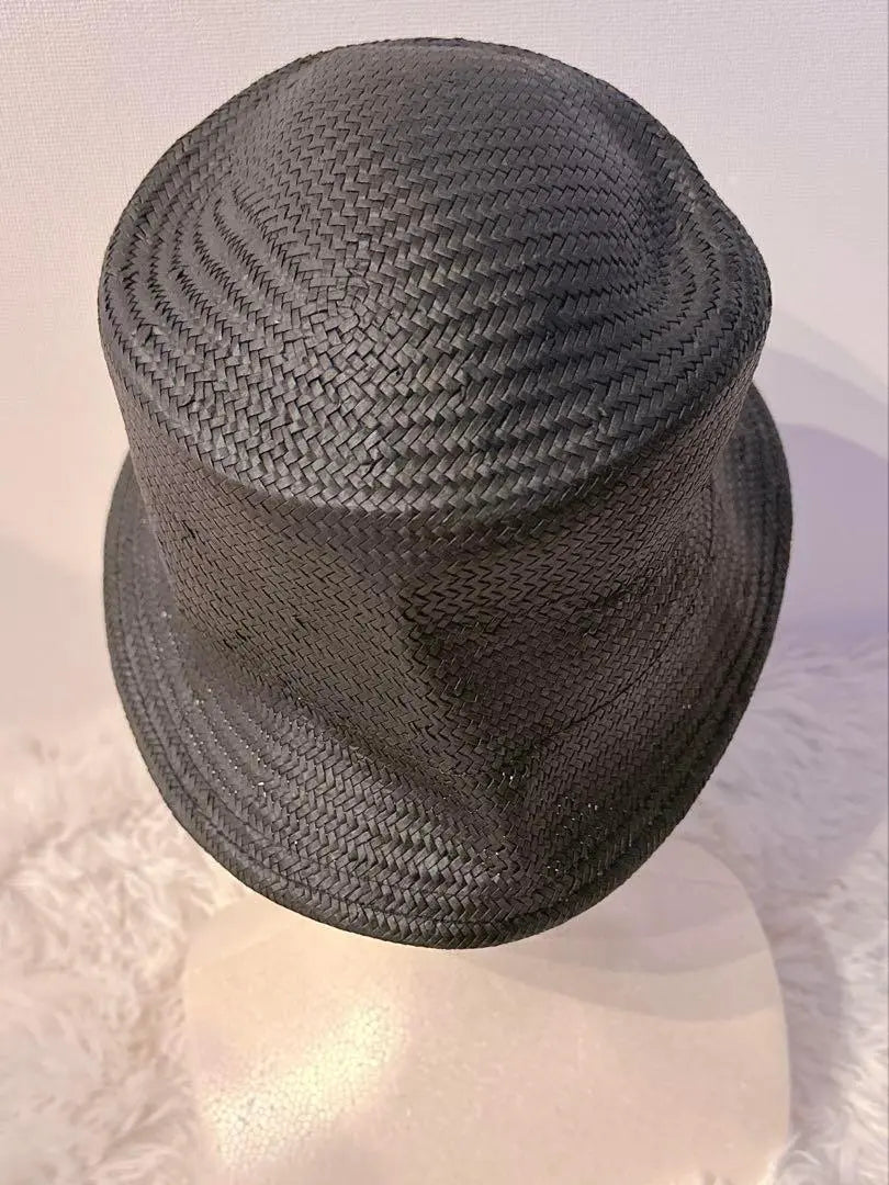 Beautiful condition ✨Shulaloo Paper Blade Hat UV Protection Black Straw Hat