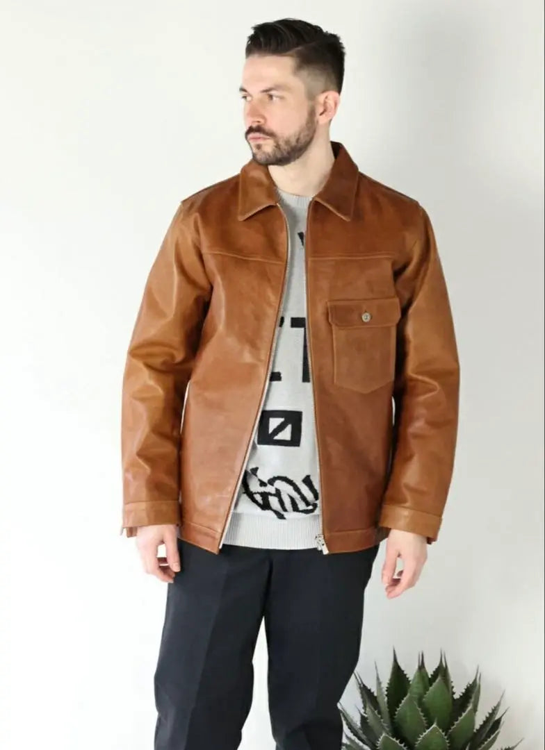 JACKROSE HORSE OIL LEATHER ZIP BLOUSON | JACKROSE HORSE OIL LEATHER ZIP BLOUSON