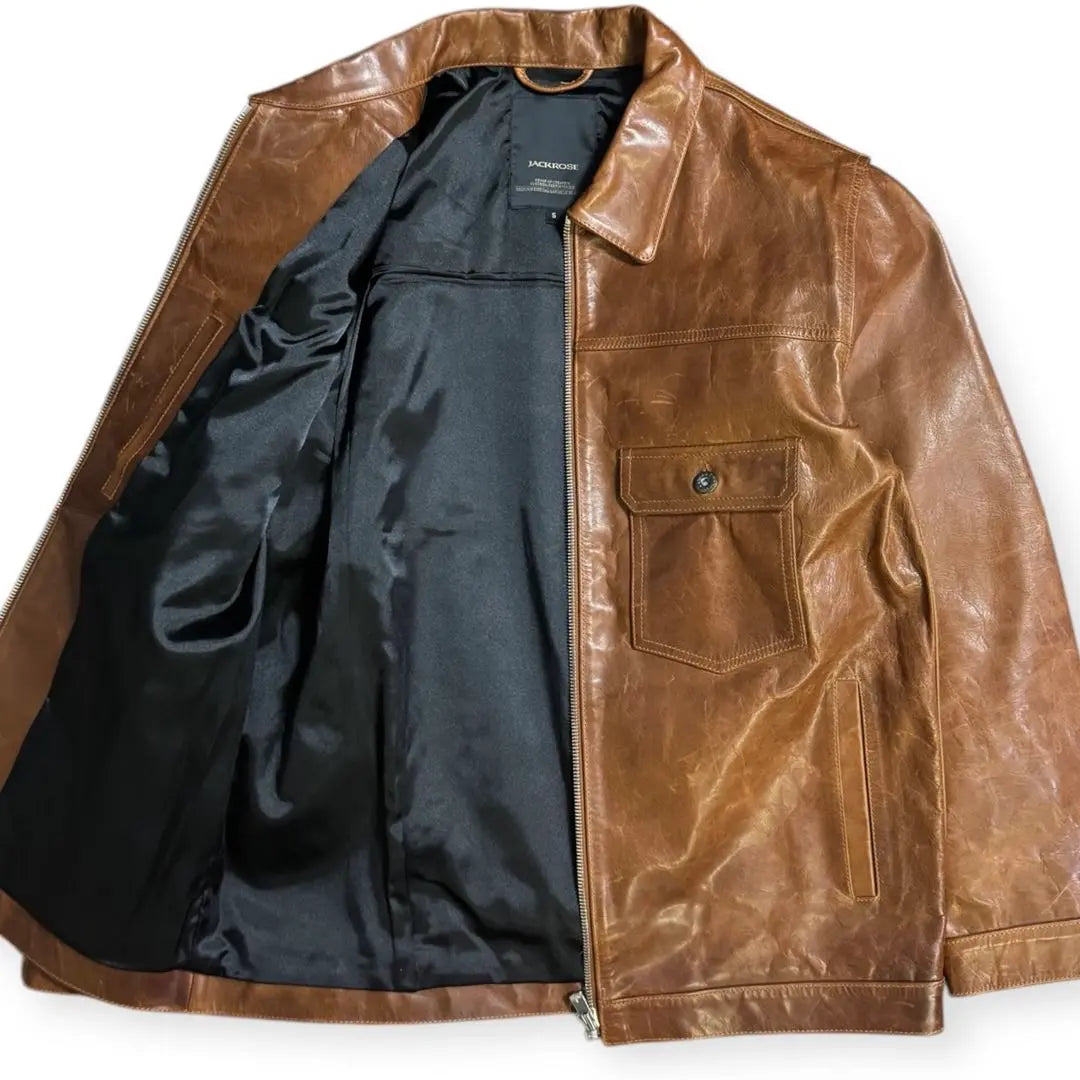 JACKROSE HORSE OIL LEATHER ZIP BLOUSON | JACKROSE HORSE OIL LEATHER ZIP BLOUSON