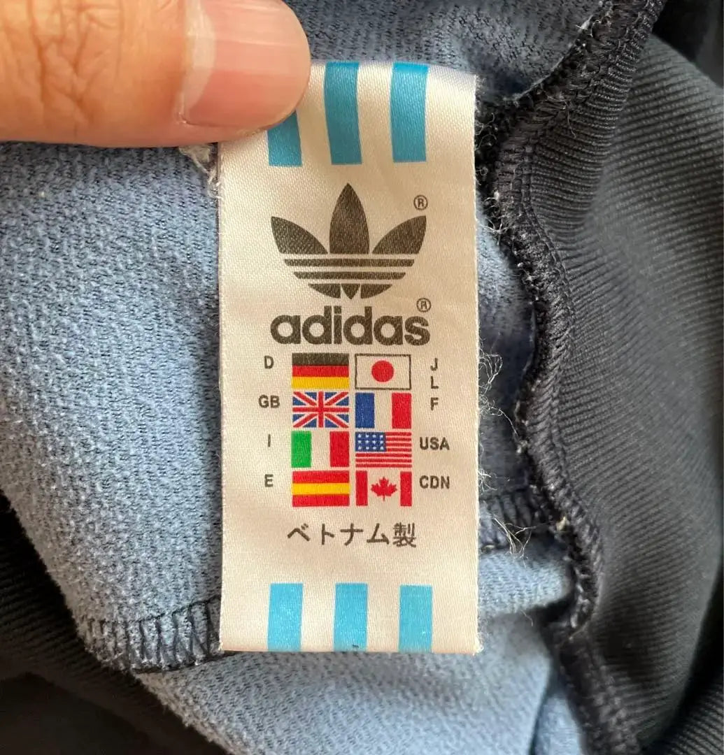 ★ Adidas Chaqueta deportiva con logo Adidas Trofoyl Azul marino L | ★adidas アディダス トレフォイルロゴ トラックジャケット ネイビー L