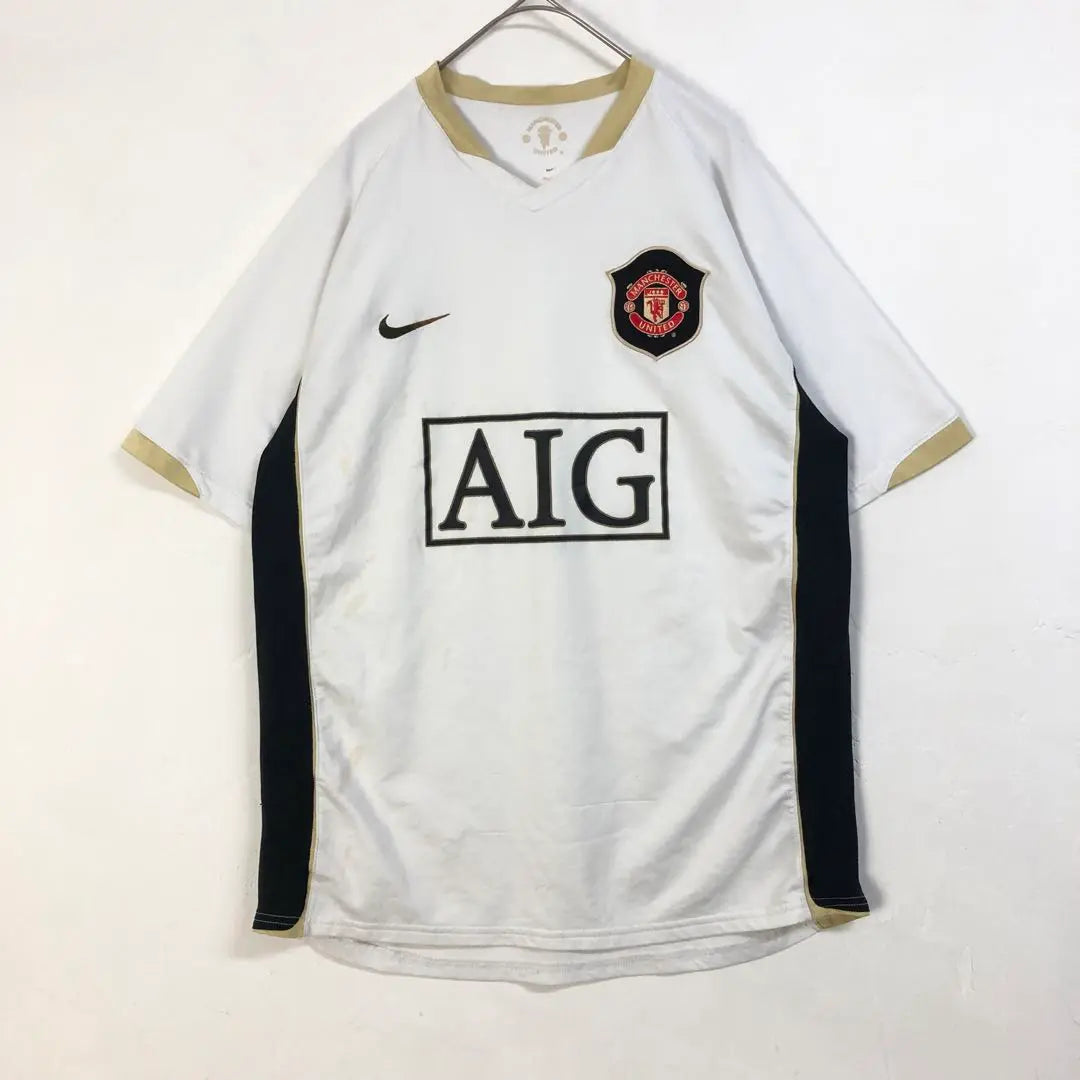 Camiseta de fútbol de uniforme de juego del Manchester 2852 con logotipo bordado en blanco