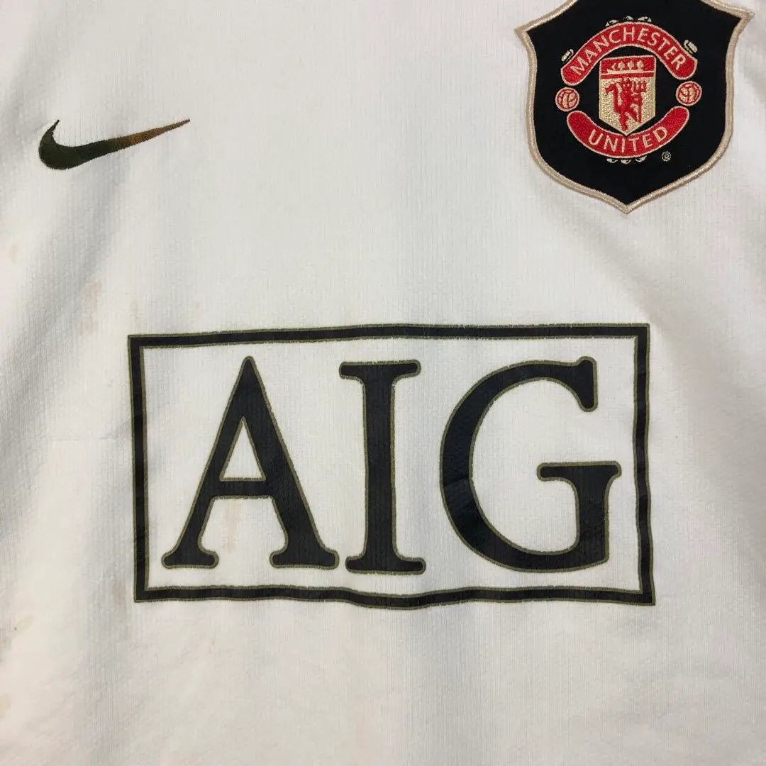 Camiseta de fútbol de uniforme de juego del Manchester 2852 con logotipo bordado en blanco