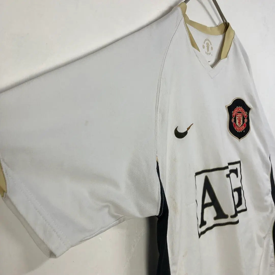 Camiseta de fútbol de uniforme de juego del Manchester 2852 con logotipo bordado en blanco