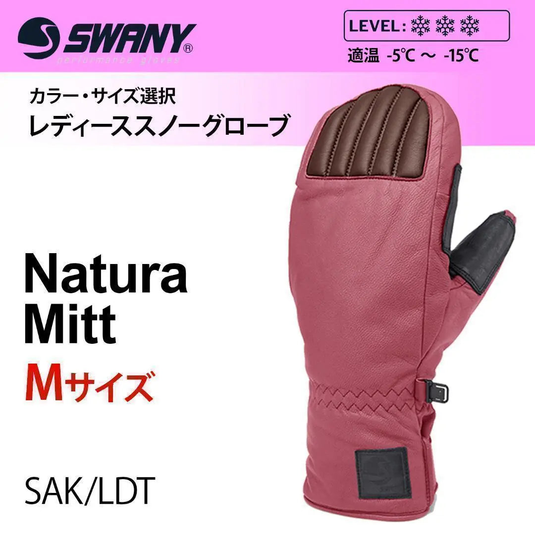 Gloves Snow Gloves Leather Leather Women's SWANY Snowboard M