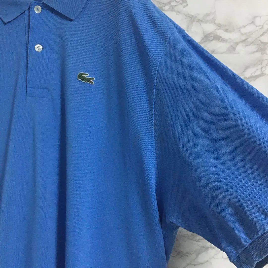 Lacoste Crocodile Logo Pierce Polo Shirt Normcore Equivalent to 2XL Light Blue☆