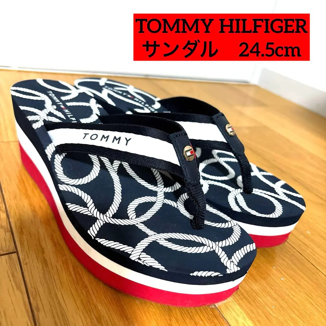 [Tommy Hilfiger] Sandalias de mujer de suela gruesa 24-24,5 cm, envío el mismo día