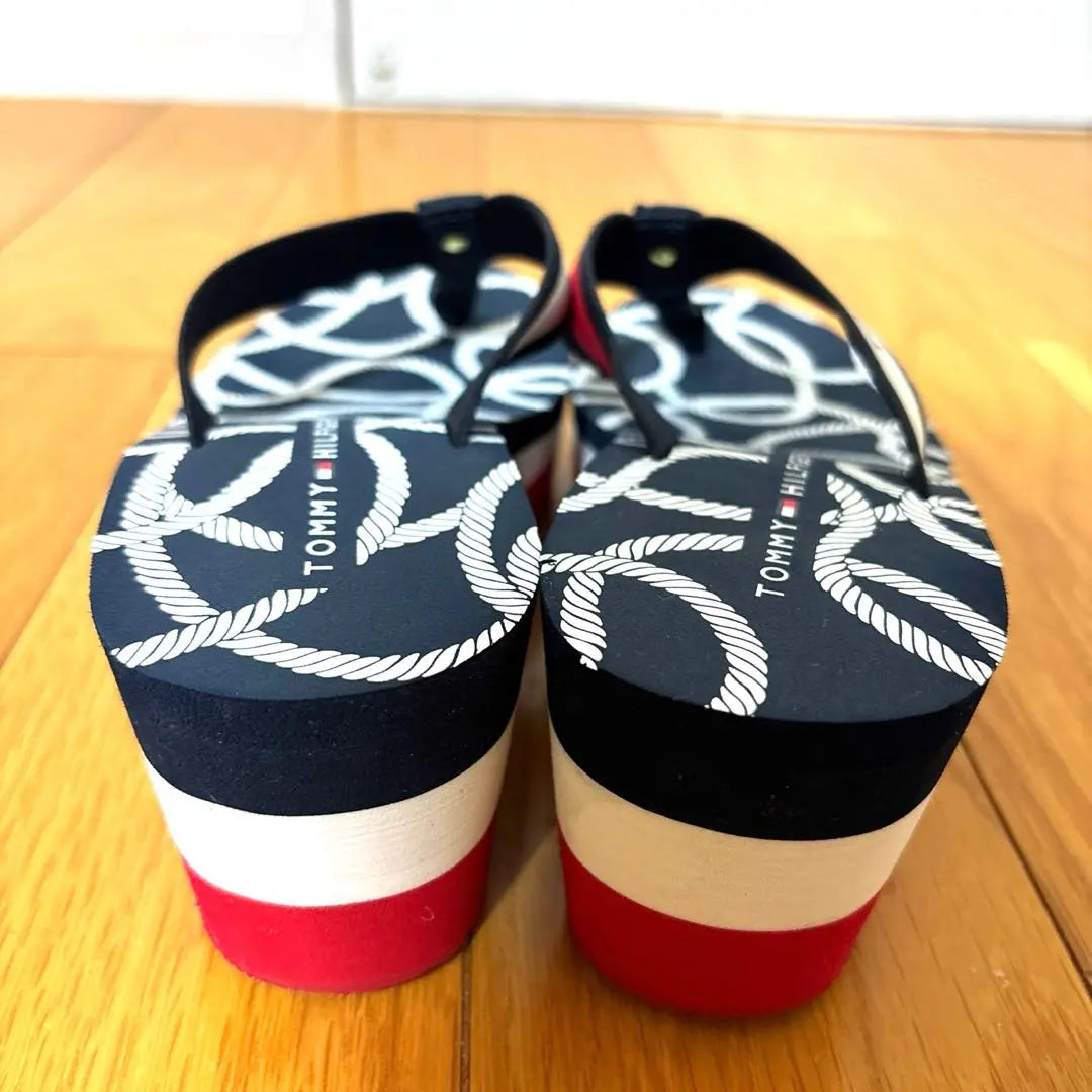 [Tommy Hilfiger] Sandalias de mujer de suela gruesa 24-24,5 cm, envío el mismo día