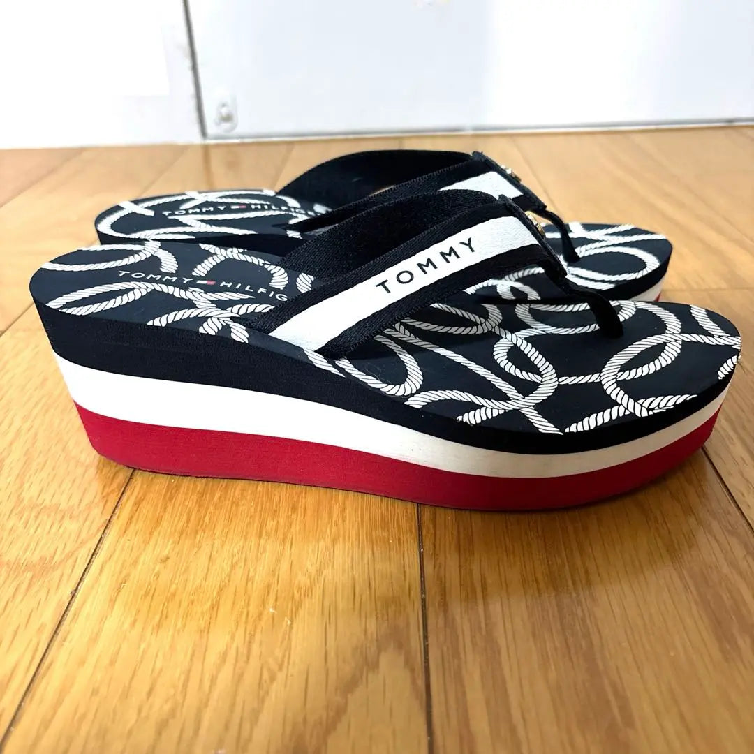 [Tommy Hilfiger] Sandalias de mujer de suela gruesa 24-24,5 cm, envío el mismo día