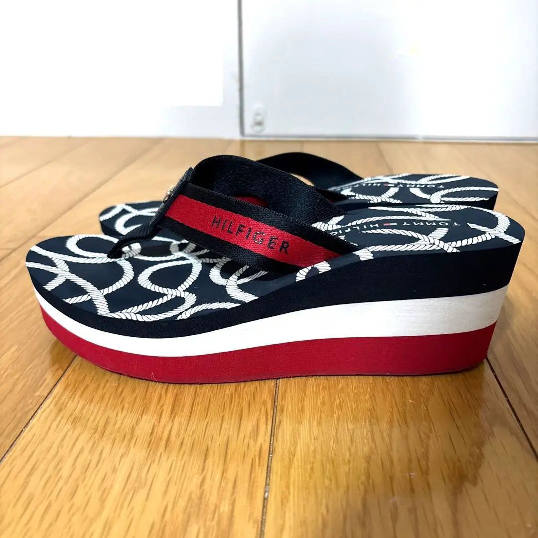 [Tommy Hilfiger] Sandalias de mujer de suela gruesa 24-24,5 cm, envío el mismo día