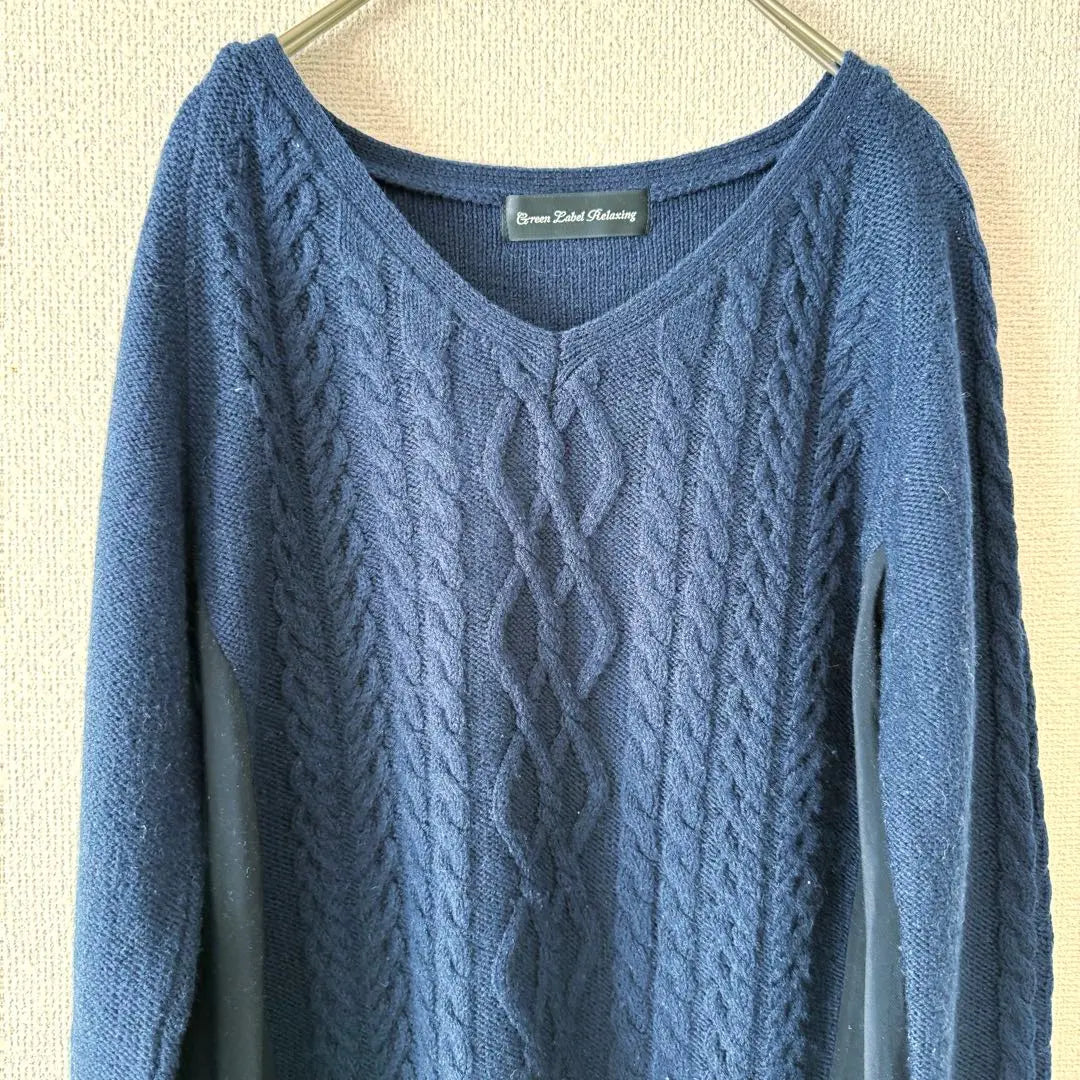 green label relaxing top knit cut cable