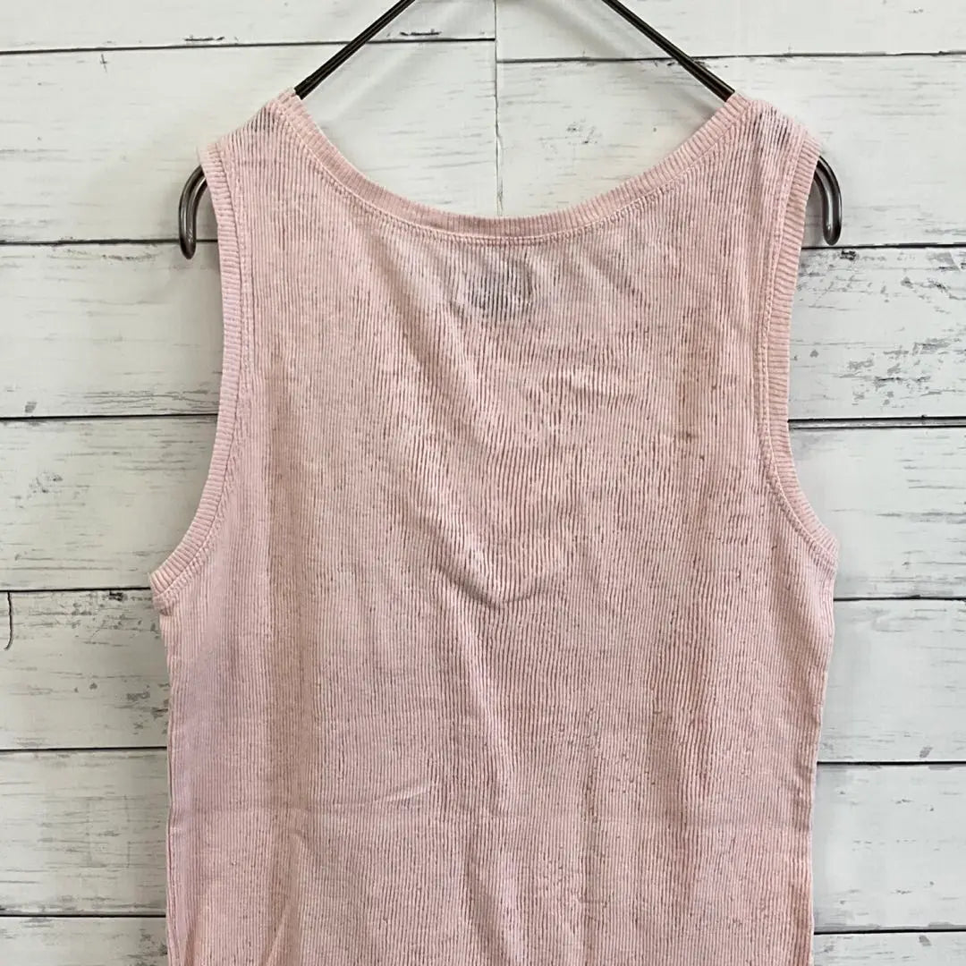 ZARA✨Tank Top [M] Rib knitted sleeveless pink