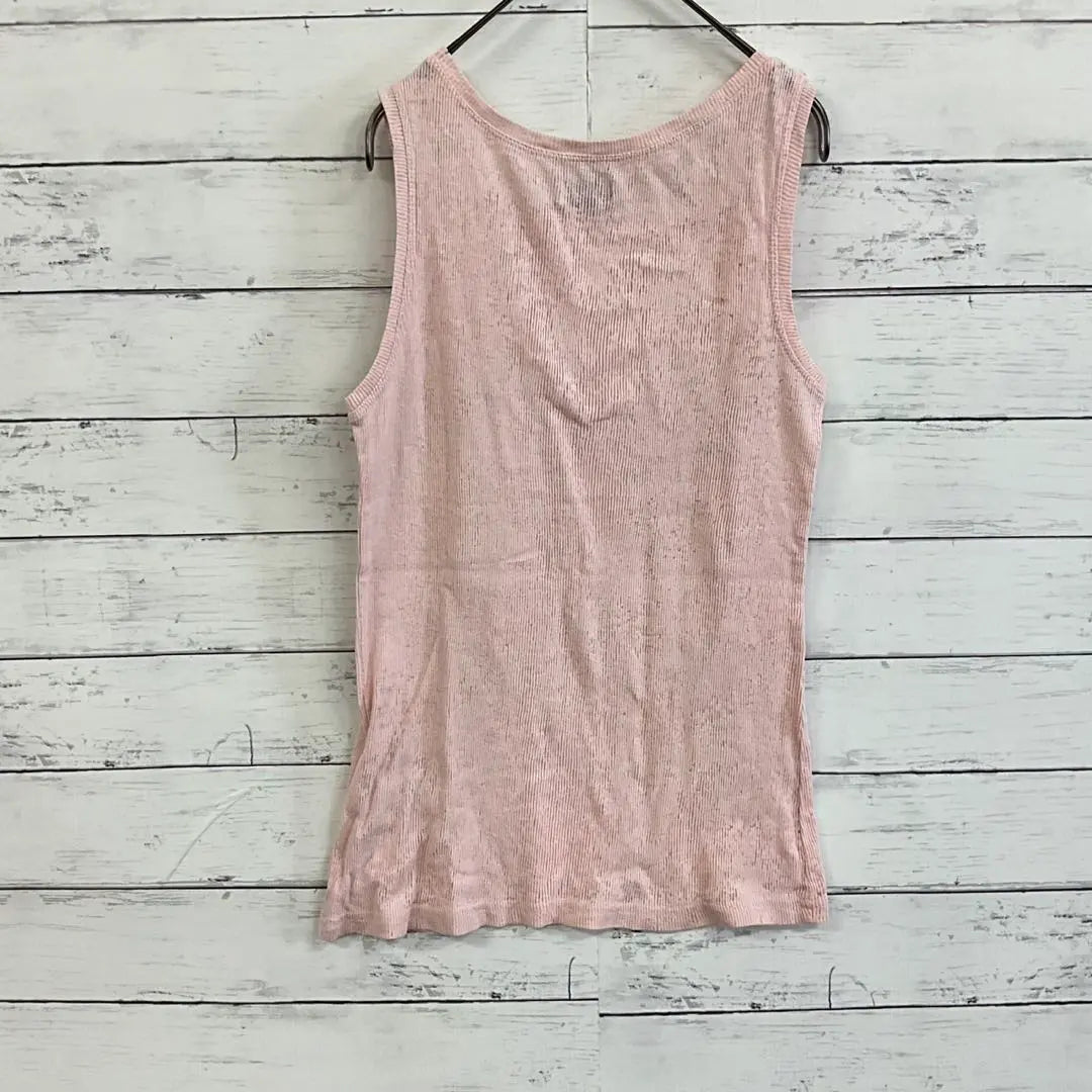 ZARA✨Tank Top [M] Rib knitted sleeveless pink