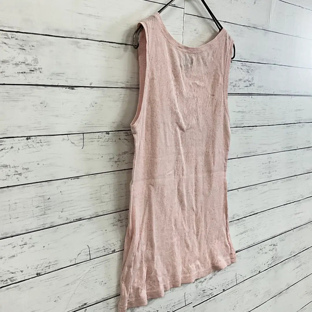 ZARA✨Tank Top [M] Rib knitted sleeveless pink