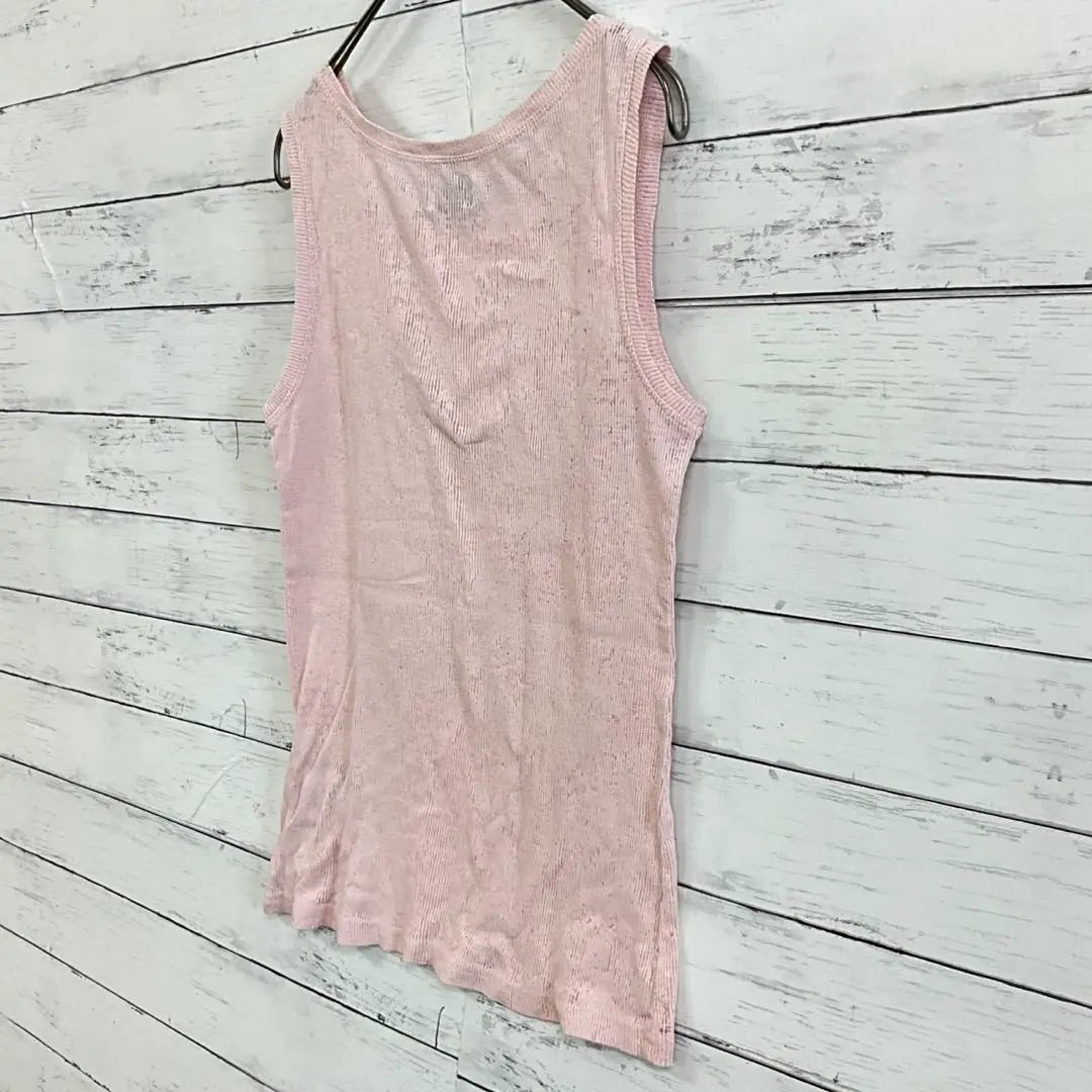 ZARA✨Tank Top [M] Rib knitted sleeveless pink