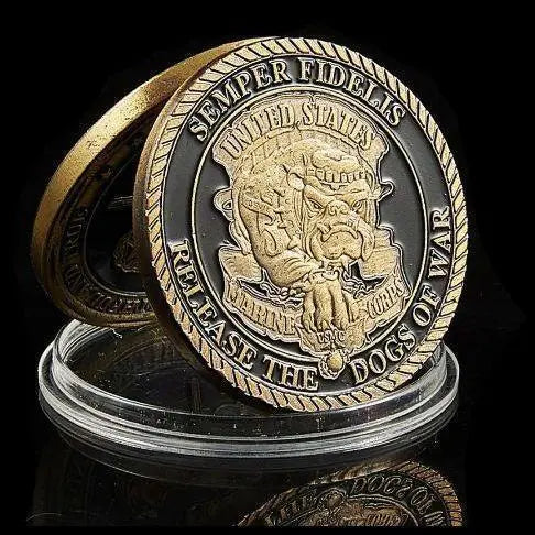 ★ Moneda conmemorativa rara ★ del Cuerpo de Marines de Estados Unidos ★/★ Bull Dog ★ Envío gratuito