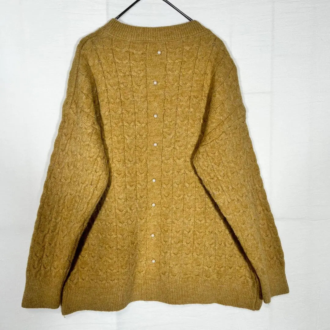 ♥merci latte♥ Merci latte cable pattern knit sweater pearl