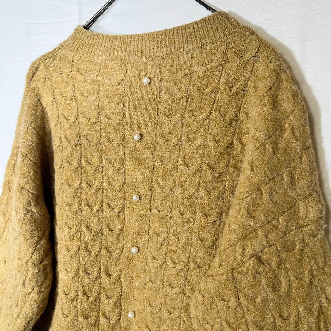 ♥merci latte♥ Merci latte cable pattern knit sweater pearl