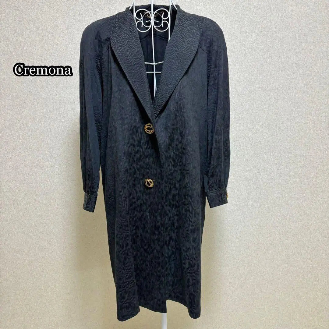 ⚫︎100% Silk Spring Long Coat (9A3) Mode Wave Cremona