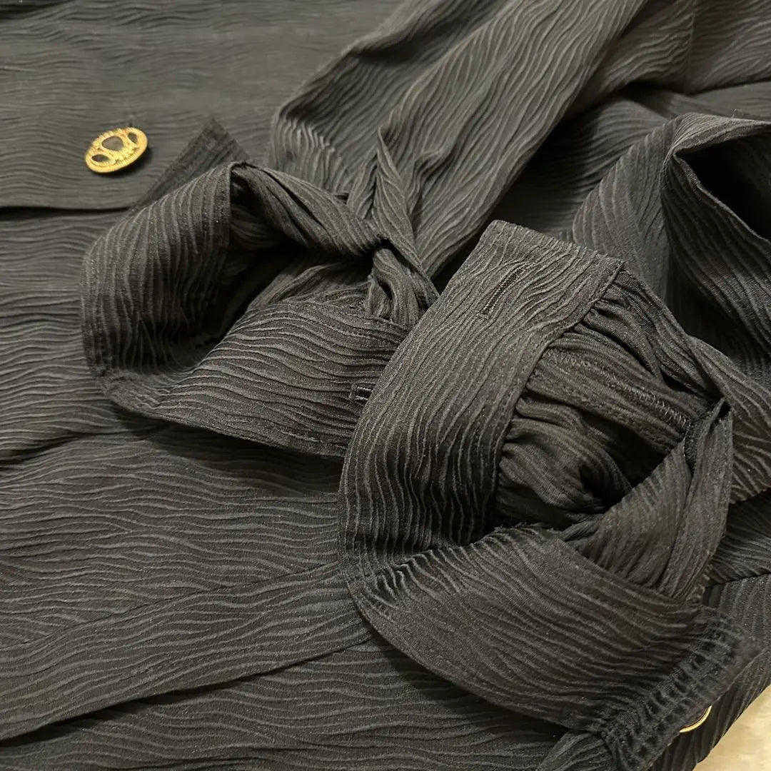 ⚫︎100% Silk Spring Long Coat (9A3) Mode Wave Cremona