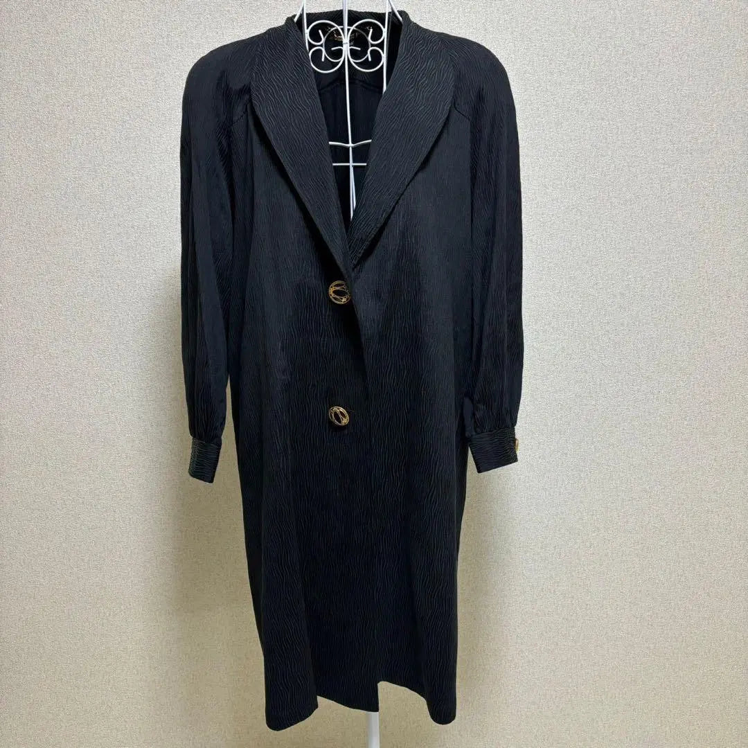 ⚫︎100% Silk Spring Long Coat (9A3) Mode Wave Cremona